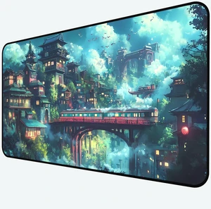 Japanese Anime Desk Mat, Green Forest Mouse Mat XXL, Game Desk Pad, Fantasy Architecture Computer Keyboard Mat, Wireless Mousepad Large,Natural Landscape Home Office Desktop Decor 31.5"X15.7" Japanese Anime Desk Mat, Green Forest Mouse Mat XXL, Game Desk Pad, Fantasy Architecture Computer Keyboard Mat, Wireless Mousepad Large,Natural Landscape Home Office Desktop Decor 31.5"X15.7"