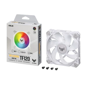 ASUS TUF Gaming TF120 ARGB Case Fan White Edition | 120mm PWM Case Fan, Advanced Fluid Dynamic Bearing (FDB), Double-Layer LED Array, Aura Sync, High Airflow ASUS TUF Gaming TF120 ARGB Case Fan White Edition | 120mm PWM Case Fan, Advanced Fluid Dynamic Bearing (FDB), Double-Layer LED Array, Aura Sync, High Airflow