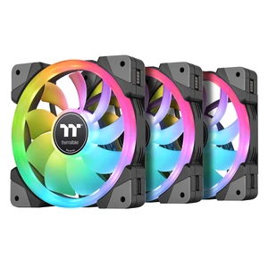Thermaltake SWAFAN EX 12 RGB PC Desktop Cooling Fan, 3 Pack, 500-2000 RPM, Magnetic Connection, Reversable Blades, Controller Included, CL-F143-PL12SW-A,Black, 120mm Thermaltake SWAFAN EX 12 RGB PC Desktop Cooling Fan, 3 Pack, 500-2000 RPM, Magnetic Connection, Reversable Blades, Controller Included, CL-F143-PL12SW-A,Black, 120mm