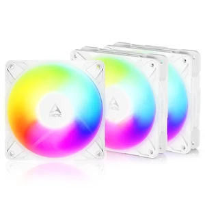 ARCTIC P12 Pro Reverse A-RGB 3 Pack 120 mm Premium Fan with Reverse Airflow, PWM Fan with Y Cable Splitter, 500-3000 RPM, 0 RPM <5% PWM, 5V Digital RGB, hydrodynamic Bearing, 4-Pin - White ARCTIC P12 Pro Reverse A-RGB 3 Pack 120 mm Premium Fan with Reverse Airflow, PWM Fan with Y Cable Splitter, 500-3000 RPM, 0 RPM <5% PWM, 5V Digital RGB, hydrodynamic Bearing, 4-Pin - White