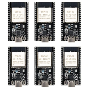 hiBCTR 6-Pack ESP32-DevKitC-32 Development Board, Type-C, 38-Pin | ESP-32D chip, WiFi and Bluetooth dual-core, for IoT, smart home, and MCU development projects hiBCTR 6-Pack ESP32-DevKitC-32 Development Board, Type-C, 38-Pin | ESP-32D chip, WiFi and Bluetooth dual-core, for IoT, smart home, and MCU development projects