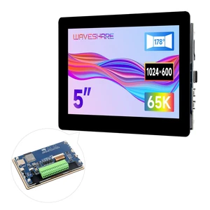 Waveshare ESP32-S3 5inch Capacitive Touch Display Development Board, 5-Point Touch, 32-Bit LX7 Dual-Core Processor, Support Wi-fi & BLE, with Onboard Antenna, 1024x600 Display Resolution Waveshare ESP32-S3 5inch Capacitive Touch Display Development Board, 5-Point Touch, 32-Bit LX7 Dual-Core Processor, Support Wi-fi & BLE, with Onboard Antenna, 1024x600 Display Resolution