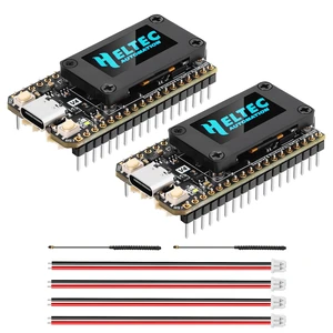 Meshnology 2Pcs ESP32 LoRa V4 Development Board ESP32-S3 SX1262 LoRa Module | 0.96" OLED Display WiFi Bluetooth 2MB PSRAM 16MB Flash Supports GPS Solar LoRa Antenna for AR duino Meshtastic LoRaWAN IOT Meshnology 2Pcs ESP32 LoRa V4 Development Board ESP32-S3 SX1262 LoRa Module | 0.96" OLED Display WiFi Bluetooth 2MB PSRAM 16MB Flash Supports GPS Solar LoRa Antenna for AR duino Meshtastic LoRaWAN IOT