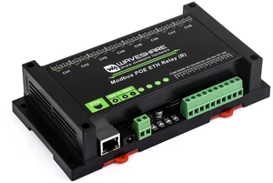 Waveshare 8-Ch Ethernet Relay Module (B) with Digital Input, Modbus RTU/Modbus TCP Protocol, PoE Port Communication, with Various Isolation and Protection Circuits, Industrial Grade Rail-Mount Case Waveshare 8-Ch Ethernet Relay Module (B) with Digital Input, Modbus RTU/Modbus TCP Protocol, PoE Port Communication, with Various Isolation and Protection Circuits, Industrial Grade Rail-Mount Case