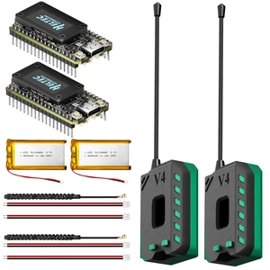 Heltec V4 ESP32 LoRa Dev Board 2 Pack Meshtastic Kit | 2pcs 3000mAh Battery, Case, Antenna, ESP32-S3 SX1262 27dBm, Meshtastic WiFi IoT, Wireless Communication Heltec V4 ESP32 LoRa Dev Board 2 Pack Meshtastic Kit | 2pcs 3000mAh Battery, Case, Antenna, ESP32-S3 SX1262 27dBm, Meshtastic WiFi IoT, Wireless Communication