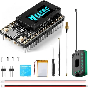 WiFi LoRa 32 V4 ESP32-S3 Development Board, SX1262 27dBm, OLED, Battery Kit | 915MHz Antenna, Protective Case, 16MB Flash, 2MB PSRAM, USB-C, Solar & GNSS Interfaces WiFi LoRa 32 V4 ESP32-S3 Development Board, SX1262 27dBm, OLED, Battery Kit | 915MHz Antenna, Protective Case, 16MB Flash, 2MB PSRAM, USB-C, Solar & GNSS Interfaces