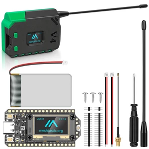 ESP32 LoRa V4 Development Board with Battery & Case Set for Meshtastic 1pcs | Meshtastic Devices, LoRa Radio, ESP32-S3 16MB Flash, WiFi BLE, 28dBm High Power SX1262 LoRa, Supports Arduino MicroPython ESP32 LoRa V4 Development Board with Battery & Case Set for Meshtastic 1pcs | Meshtastic Devices, LoRa Radio, ESP32-S3 16MB Flash, WiFi BLE, 28dBm High Power SX1262 LoRa, Supports Arduino MicroPython