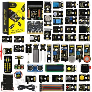 KEYESTUDIO 45 Sensors Starter Kit with Micro:bit V2.2 for Learning Microbit V2 Coding, Sensor Breakout Board, i2c LCD, OLED Display, Water Sensor, 5v Relay Accessories with Tutorials for Teens Adults KEYESTUDIO 45 Sensors Starter Kit with Micro:bit V2.2 for Learning Microbit V2 Coding, Sensor Breakout Board, i2c LCD, OLED Display, Water Sensor, 5v Relay Accessories with Tutorials for Teens Adults