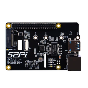 GeeekPi M.2 NVMe SSD Plus 2.5G Ethernet Adapter for Raspberry Pi 5, W01 U2500 Hat with NVMe SSD Expansion, USB 2.5G Network Port, GPIO Header, Support M.2 NVMe M-Key 2230/2242/2260/2280 SSD GeeekPi M.2 NVMe SSD Plus 2.5G Ethernet Adapter for Raspberry Pi 5, W01 U2500 Hat with NVMe SSD Expansion, USB 2.5G Network Port, GPIO Header, Support M.2 NVMe M-Key 2230/2242/2260/2280 SSD
