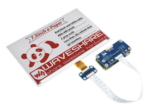 Waveshare 7.5inch E-Paper E-Ink Display HAT Compatible with Raspberry Pi 5/4B/3B/Zero/Zero W/Zero 2W/Pico/Pico W/Pico WH, 800×480 Pixels Red/Black/White Three-Color SPI Interface Waveshare 7.5inch E-Paper E-Ink Display HAT Compatible with Raspberry Pi 5/4B/3B/Zero/Zero W/Zero 2W/Pico/Pico W/Pico WH, 800×480 Pixels Red/Black/White Three-Color SPI Interface