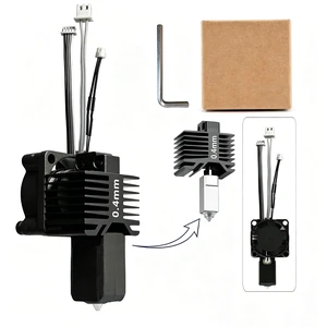 Bambuu Lab X1 X1C Hotend Complete Kit, 0.4MM Hardened Steel Nozzle Full Assembly with Fan, Ceramic Heater, Nozzle, Thermistor, Extruder Heating Block Replacement for Bambu Lab X1 Series 3D Printer Bambuu Lab X1 X1C Hotend Complete Kit, 0.4MM Hardened Steel Nozzle Full Assembly with Fan, Ceramic Heater, Nozzle, Thermistor, Extruder Heating Block Replacement for Bambu Lab X1 Series 3D Printer