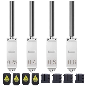 Henaiser 4PK 0.2mm 0.4mm 0.6mm 0.8mm Integrated Hardened Steel Nozzles, Quick-Swap Design, High Flow, High Speed, Comes with 4 Silicone Socks and 4 Silicone Brushes for Anycubic Kobra S1 Max Henaiser 4PK 0.2mm 0.4mm 0.6mm 0.8mm Integrated Hardened Steel Nozzles, Quick-Swap Design, High Flow, High Speed, Comes with 4 Silicone Socks and 4 Silicone Brushes for Anycubic Kobra S1 Max