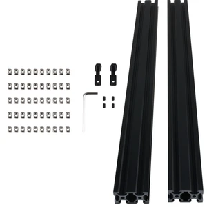 CNCYEAH Aluminum Profile Extrusion 2040 1000mm 2PCS V Slot Black European Standard Anodized CNC Aluminum Profile 4 Sets connectors 50PCS Nuts 1PC Spanner for DIY 3D Printer CNCYEAH Aluminum Profile Extrusion 2040 1000mm 2PCS V Slot Black European Standard Anodized CNC Aluminum Profile 4 Sets connectors 50PCS Nuts 1PC Spanner for DIY 3D Printer