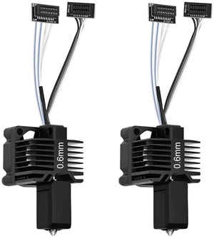 2PCS 0.6mm P1S P1P Hotend Complete Kit, Full Assembly Hardened Steel Hot end Print Head with Ceramic Heater, Thermistor, Cooling Fan, Hotend Replacement for Bambu Lab P1 Series 2PCS 0.6mm P1S P1P Hotend Complete Kit, Full Assembly Hardened Steel Hot end Print Head with Ceramic Heater, Thermistor, Cooling Fan, Hotend Replacement for Bambu Lab P1 Series