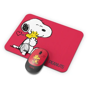 SOAR Peanuts Snoopy Mouse and Mouse Pad Combo, Snoopy and Woodstock Hug - Red SOAR Peanuts Snoopy Mouse and Mouse Pad Combo, Snoopy and Woodstock Hug - Red