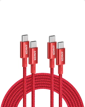 Anker USB C to USB C Cable, 100W Fast Charging Cable (2-Pack, 10 ft, Red) | For iPhone 17 Series, MacBook Pro 2020, Pixel, and More (Not for Video Output) Anker USB C to USB C Cable, 100W Fast Charging Cable (2-Pack, 10 ft, Red) | For iPhone 17 Series, MacBook Pro 2020, Pixel, and More (Not for Video Output)