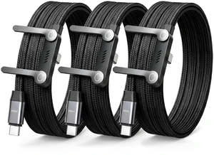 USB C to USB C Cable, 240W Fast Charging Cable with Built-in Phone Stand | (5 FT, Black), 90° Braided Invisible Stand Type-C Charger Cord for Gaming, Streaming & Hands-Free Viewing (3Pcs) USB C to USB C Cable, 240W Fast Charging Cable with Built-in Phone Stand | (5 FT, Black), 90° Braided Invisible Stand Type-C Charger Cord for Gaming, Streaming & Hands-Free Viewing (3Pcs)