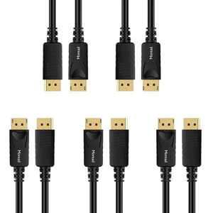 Moread 8K DisplayPort Cable 1.4, 5 Pack, 6ft DP Cable | Display Port cable supports 8K@60Hz, 4K@240Hz, 2K@240Hz, HBR3 and 32.4Gbps, connecting a computer to a monitor or projector Moread 8K DisplayPort Cable 1.4, 5 Pack, 6ft DP Cable | Display Port cable supports 8K@60Hz, 4K@240Hz, 2K@240Hz, HBR3 and 32.4Gbps, connecting a computer to a monitor or projector