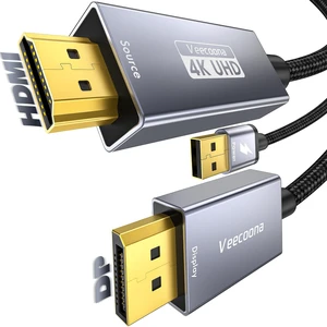 Active HDMI to DisplayPort Cable Uni-Directional 10FT (4K@60Hz/1080P@120Hz) | HDMI Source to DP Monitor Adapter Display Port Cord Compatible with Laptop, AMD, NVIDIA, PS5, Xbox and More Active HDMI to DisplayPort Cable Uni-Directional 10FT (4K@60Hz/1080P@120Hz) | HDMI Source to DP Monitor Adapter Display Port Cord Compatible with Laptop, AMD, NVIDIA, PS5, Xbox and More