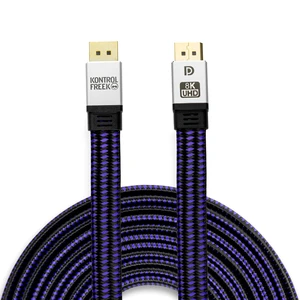 DisplayPort 1.4 Cable 12ft (3.6m), Nylon Braided 8K DP to DP Gaming Cable (8K@60Hz, 4K@144Hz and 1080P@240Hz), HBR3, 32.4Gbps, HDCP 2.2, HDR Support - Black and Purple DisplayPort 1.4 Cable 12ft (3.6m), Nylon Braided 8K DP to DP Gaming Cable (8K@60Hz, 4K@144Hz and 1080P@240Hz), HBR3, 32.4Gbps, HDCP 2.2, HDR Support - Black and Purple