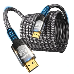 8K HDMI 2.1 Cable 30FT,48Gbps Ultra High Speed Braided Gaming Cord,10K 8K@60Hz 4K@120Hz/144Hz eARC Dolby Atmos DTS:X HDR10 VRR ALLM,Compatible with PS5 Xbox Series X/S RTX 5090 AVR 8K HDMI 2.1 Cable 30FT,48Gbps Ultra High Speed Braided Gaming Cord,10K 8K@60Hz 4K@120Hz/144Hz eARC Dolby Atmos DTS:X HDR10 VRR ALLM,Compatible with PS5 Xbox Series X/S RTX 5090 AVR