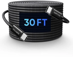 30 Ft USB C to USB C Cable 60W, Extra Long Type C to Type C Fast Charging ( ) Nylon Braided USBC to USBC for iPhone 16/15/Samsung Galaxy/Moto/Tablet/Switch 30 Ft USB C to USB C Cable 60W, Extra Long Type C to Type C Fast Charging ( ) Nylon Braided USBC to USBC for iPhone 16/15/Samsung Galaxy/Moto/Tablet/Switch