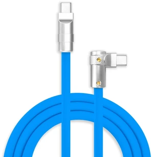 240W Charging Cable 90° USB C to C Cable, Blue, 8.5FT | Right Angle Silicone Type C Charger Cord For iPhone 18/17/16/15 Series, MacBook iPad Pro/Air, Galaxy S26/S25/S24, Pixel 240W Charging Cable 90° USB C to C Cable, Blue, 8.5FT | Right Angle Silicone Type C Charger Cord For iPhone 18/17/16/15 Series, MacBook iPad Pro/Air, Galaxy S26/S25/S24, Pixel