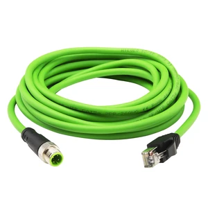 M12 to RJ45 Industrial Ethernet CableAutomation Systems Interconnect M12 4 Pin D Code Male to RJ45 Male Shielded Cable Assembly, IP67 Waterproof Cat5e SFTP 26 AWG 5M/16.5Ft M12 to RJ45 Industrial Ethernet CableAutomation Systems Interconnect M12 4 Pin D Code Male to RJ45 Male Shielded Cable Assembly, IP67 Waterproof Cat5e SFTP 26 AWG 5M/16.5Ft