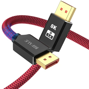 VESA Certified 8K DisplayPort 1.4 Cable 25ft, DP 1.4 Cable Nylon Braided Supports (8K@60Hz, 4K@144Hz and 1080P@240Hz), HBR3, 32.4Gbps, HDCP 2.2, HDR, DSC 1.2 for Laptop PC TV Gaming Monitor VESA Certified 8K DisplayPort 1.4 Cable 25ft, DP 1.4 Cable Nylon Braided Supports (8K@60Hz, 4K@144Hz and 1080P@240Hz), HBR3, 32.4Gbps, HDCP 2.2, HDR, DSC 1.2 for Laptop PC TV Gaming Monitor