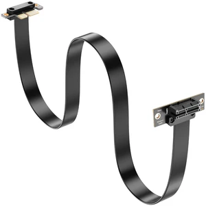PCIe 4.0 X1 Riser Cable 90 Degree PCI-E 1X Male to Female Riser Extension Cord (50CM) PCIe 4.0 X1 Riser Cable 90 Degree PCI-E 1X Male to Female Riser Extension Cord (50CM)