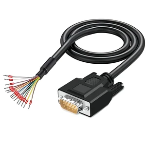 10Ft 24AWG VGA Male RS232 3 Row 15Pin Serial Extension Cable | HDB15 Gold Plated Connector, With Bare Wire End Cable, Double-layer Shielded, Plug and Play 10Ft 24AWG VGA Male RS232 3 Row 15Pin Serial Extension Cable | HDB15 Gold Plated Connector, With Bare Wire End Cable, Double-layer Shielded, Plug and Play