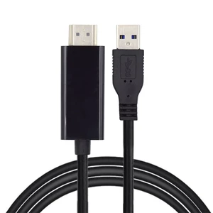 USB3.0 Male to HDMI Male Cable USB 3.0 Source HDMI Sink Converter for Desktop Laptop PC Adapter 1.8m 1080P Projector Video Monitor Cable USB3.0 Male to HDMI Male Cable USB 3.0 Source HDMI Sink Converter for Desktop Laptop PC Adapter 1.8m 1080P Projector Video Monitor Cable
