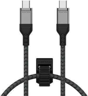 PowerTrip 100W USB-C Charging Cable, 0.5m (1.6 ft) | Braided Cable, Integrated Cable Tie, 5,000 Bend Tested, Reinforced Aluminum, Kevlar and TPU PowerTrip 100W USB-C Charging Cable, 0.5m (1.6 ft) | Braided Cable, Integrated Cable Tie, 5,000 Bend Tested, Reinforced Aluminum, Kevlar and TPU