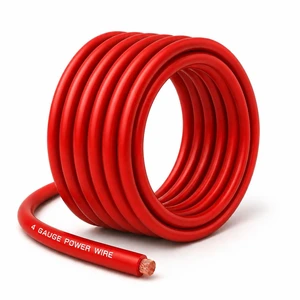 SoundBox Connected 4 Gauge Red Amplifier Amp Power/Ground Wire 25 Feet Superflex Cable 25' SoundBox Connected 4 Gauge Red Amplifier Amp Power/Ground Wire 25 Feet Superflex Cable 25'