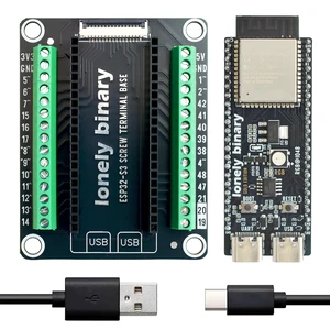 ESP32-S3 N16R8 Dev Board + Screw Terminal Base, FPC Port | for solderless field and industrial wiring, with 16MB Flash, 8MB PSRAM, 240MHz dual-core and dual USB-C, for C++ ESP32-S3 N16R8 Dev Board + Screw Terminal Base, FPC Port | for solderless field and industrial wiring, with 16MB Flash, 8MB PSRAM, 240MHz dual-core and dual USB-C, for C++