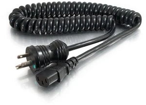 6ft 18 AWG Coiled Hospital Grade Power Cord (NEMA 5-15P to IEC320C13) - Black - 125 V AC Voltage Rating - 10 A Current Rating - Black - RoHS, TAA Compliance 6ft 18 AWG Coiled Hospital Grade Power Cord (NEMA 5-15P to IEC320C13) - Black - 125 V AC Voltage Rating - 10 A Current Rating - Black - RoHS, TAA Compliance