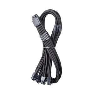 Pro ModFlex Sleeved 12V-2x6 PCIe Cable for EVGA (Black, 4 x 8p) | Paracord E-Series. 16-pin to Quad 8-pin, 60cm. 12V-2x6 StealthSense connector. Fits EVGA, Super Flower PSUs. Pro ModFlex Sleeved 12V-2x6 PCIe Cable for EVGA (Black, 4 x 8p) | Paracord E-Series. 16-pin to Quad 8-pin, 60cm. 12V-2x6 StealthSense connector. Fits EVGA, Super Flower PSUs.