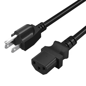 14 AWG Computer Power Cord 20 FT,15A 125V 5-15P to C13 AC Replacement Cable | 14/3 Guage Heavy-Duty SJT Shielded Universal 3 Prong Grounded PC Power Supply Cord for PC, Monitor Printer-Black UL Listed 14 AWG Computer Power Cord 20 FT,15A 125V 5-15P to C13 AC Replacement Cable | 14/3 Guage Heavy-Duty SJT Shielded Universal 3 Prong Grounded PC Power Supply Cord for PC, Monitor Printer-Black UL Listed