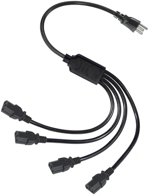 Computer Power Splitter Cord, NEMA 5-15P to 4X C13, 3FT/1M, ETL | 1 to 4 Y Splitter Power Cord, IEC320 C13 4 Ways Outlet AC Power Cable for Monitor, Desktop PC, Printer, UPS, TV (10A 125V) Computer Power Splitter Cord, NEMA 5-15P to 4X C13, 3FT/1M, ETL | 1 to 4 Y Splitter Power Cord, IEC320 C13 4 Ways Outlet AC Power Cable for Monitor, Desktop PC, Printer, UPS, TV (10A 125V)