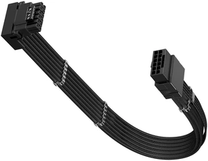 PCIE 5.0/5.1 16pin GPU Extension Cable, Type A, Black | 90 Degree, 12V-2x6/12VHPWR Adapter, 600W, (12+4)pin Male to Female Extender, For RTX 5070 Ti 5090 5080 4090 4070Ti 4080 PCIE 5.0/5.1 16pin GPU Extension Cable, Type A, Black | 90 Degree, 12V-2x6/12VHPWR Adapter, 600W, (12+4)pin Male to Female Extender, For RTX 5070 Ti 5090 5080 4090 4070Ti 4080