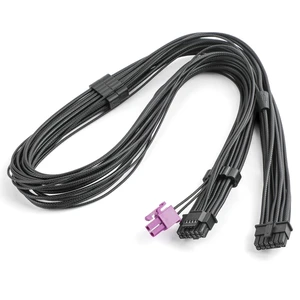 12VHPWR+2P to 12+4Pin Power Cable for ASUS ROG Thor III power supplies | 16AWG+24AWG tinned copper textured wire, 27.56in length, perfect for ROG Thor III series power supplies. 12VHPWR+2P to 12+4Pin Power Cable for ASUS ROG Thor III power supplies | 16AWG+24AWG tinned copper textured wire, 27.56in length, perfect for ROG Thor III series power supplies.