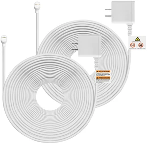 Power Cord for Google Nest Cam (Battery) Only, Weatherproof Charging Cable - 32.8ft, 2-Pack Upgraded Version Power Cord for Google Nest Cam (Battery) Only, Weatherproof Charging Cable - 32.8ft, 2-Pack Upgraded Version