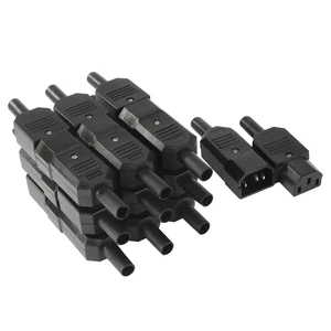 10Pair AC250V 10A IEC C14 Male C13 Female, 3 Pins Terminals Inline Adapter Plug Power Socket Connectors 10Pair AC250V 10A IEC C14 Male C13 Female, 3 Pins Terminals Inline Adapter Plug Power Socket Connectors
