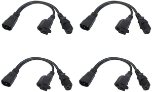 C14 to C13+NEMA 5-15R Y Splitter Power Plug Cord,Single IEC 320 C14 Male to C13+Nema 5-15R Female Splitter Adapter Cable Cord (4-Pack) C14 to C13+NEMA 5-15R Y Splitter Power Plug Cord,Single IEC 320 C14 Male to C13+Nema 5-15R Female Splitter Adapter Cable Cord (4-Pack)