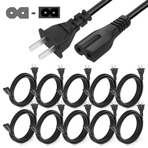 (10-Pack) Polarized Power Cord, C7 2 Prong AC Power Cable, Compatible with Vizio D, E, M Series HDTV TV, Vizio Sound Bar, TV Power Cord Replacement. (3-Feet) (10-Pack) Polarized Power Cord, C7 2 Prong AC Power Cable, Compatible with Vizio D, E, M Series HDTV TV, Vizio Sound Bar, TV Power Cord Replacement. (3-Feet)