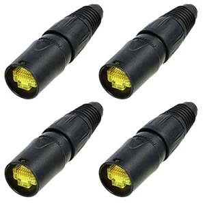 (4-Pack) Genuine Neutrik NE8MX-B-1 Ethercon Cable Connector Black Chromium Housing (4-Pack) Genuine Neutrik NE8MX-B-1 Ethercon Cable Connector Black Chromium Housing