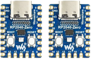 2PCS RP2040-Zero Mini Board, Pico-Like MCU Board Based on Raspberry Pi MCU RP2040, Dual-Core Arm Cortex M0+ Processor, Onboard 2MB Flash Memory, Type-C USB Connector, Support C/C++MicroPython 2PCS RP2040-Zero Mini Board, Pico-Like MCU Board Based on Raspberry Pi MCU RP2040, Dual-Core Arm Cortex M0+ Processor, Onboard 2MB Flash Memory, Type-C USB Connector, Support C/C++MicroPython
