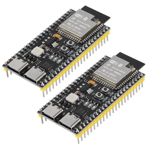 2Pack ESP32-S3 Type-C Development Board N16R8 MCU with Dual-Mode Wi-Fi Bluetooth with Antenna Base Compatible with Arduino IoT ESP32-S3-WROOM-1 2Pack ESP32-S3 Type-C Development Board N16R8 MCU with Dual-Mode Wi-Fi Bluetooth with Antenna Base Compatible with Arduino IoT ESP32-S3-WROOM-1