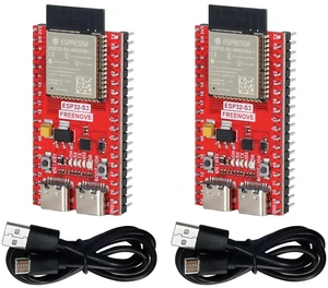 ESP32 ESP32-S3 Development Board Kit (16 MB Flash) (2 Pack) | Dual-core 32-bit 240 MHz Microcontroller, USB-OTG WiFi+BT, Python C Code, Example Projects Tutorial ESP32 ESP32-S3 Development Board Kit (16 MB Flash) (2 Pack) | Dual-core 32-bit 240 MHz Microcontroller, USB-OTG WiFi+BT, Python C Code, Example Projects Tutorial