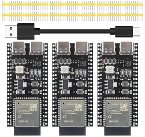 3-Pack ESP32-S3 DevKit Board, N16R8, 44-Pin, WiFi BT | ESP32-S3-WROOM-1 module, 8MB PSRAM, dual-side I/O breakout, includes Type-C cable, for IoT projects 3-Pack ESP32-S3 DevKit Board, N16R8, 44-Pin, WiFi BT | ESP32-S3-WROOM-1 module, 8MB PSRAM, dual-side I/O breakout, includes Type-C cable, for IoT projects